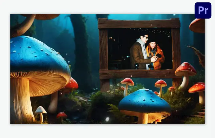 Elegant Magical Mushroom 3D Photo Frame Slideshow